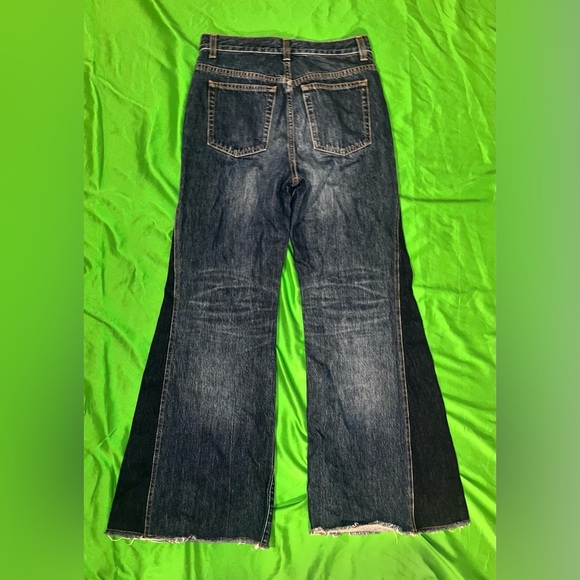 ME+EM Women's Blue Contrast Flared Jeans size 25 - Picture 2 of 7